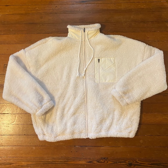 PacSun Jackets & Blazers - PacSun White Fleece